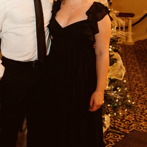 Chiffon Black Dress - Picture 9 of 9